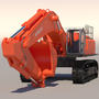 backhoe excavator 3d 3ds