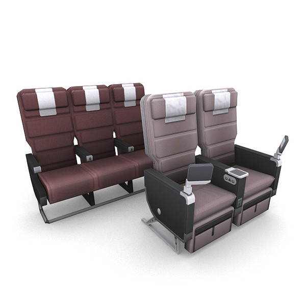 aircraft seating 3d model - Aircraft Seating 1... by RyanN