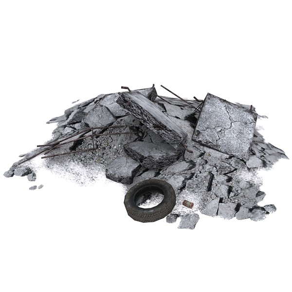 concrete debris junk obj - Junk Debris 1... by RyanN