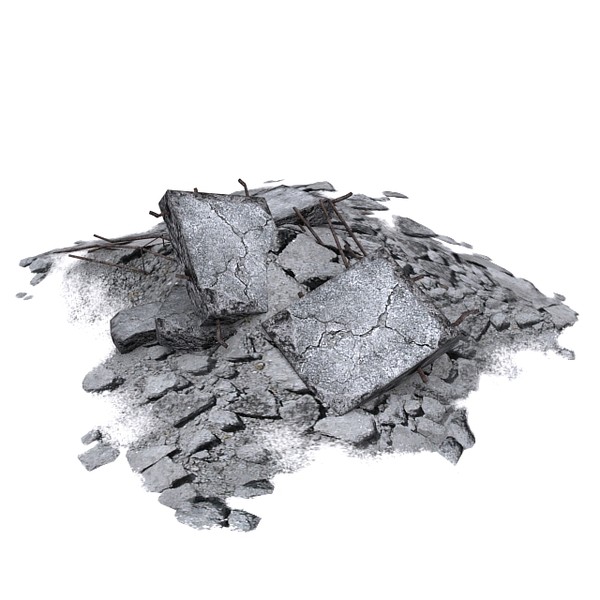 concrete debris junk obj - Junk Debris 1... by RyanN