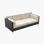 3d model modern couch leather fabric