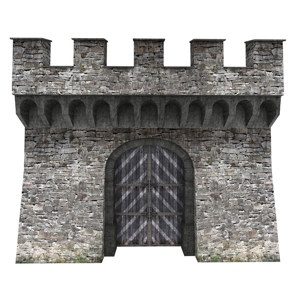 castle wall 3d max - Castle Walls 1... by RyanN
