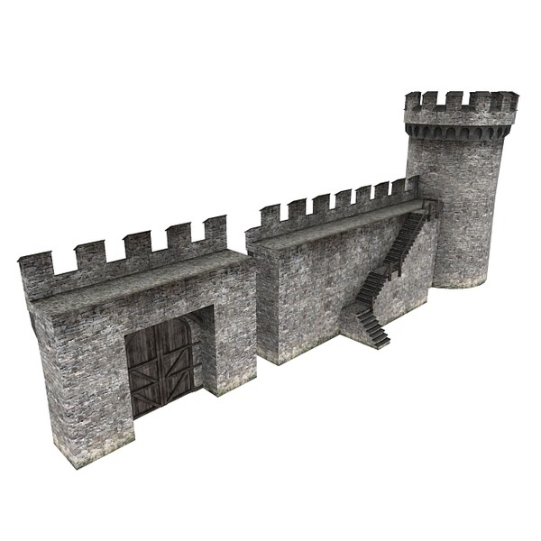 castle wall 3d max - Castle Walls 1... by RyanN