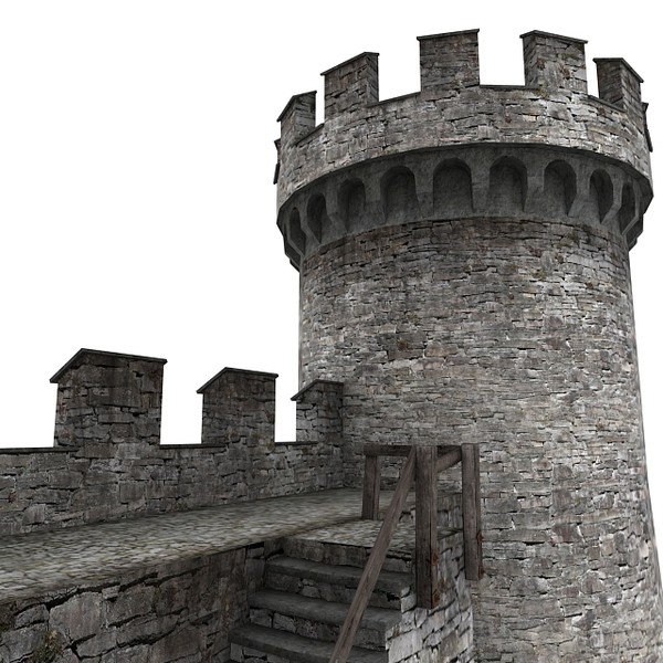 castle wall 3d max - Castle Walls 1... by RyanN