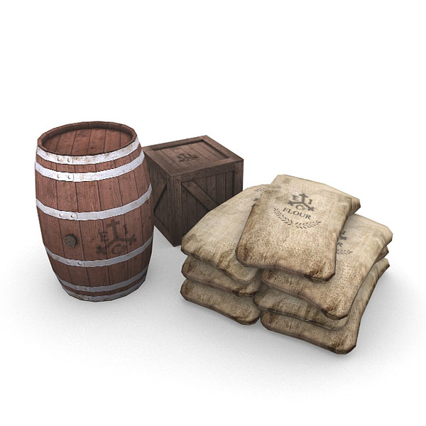 food supplies 3d max - Food Supplies 1... by RyanN
