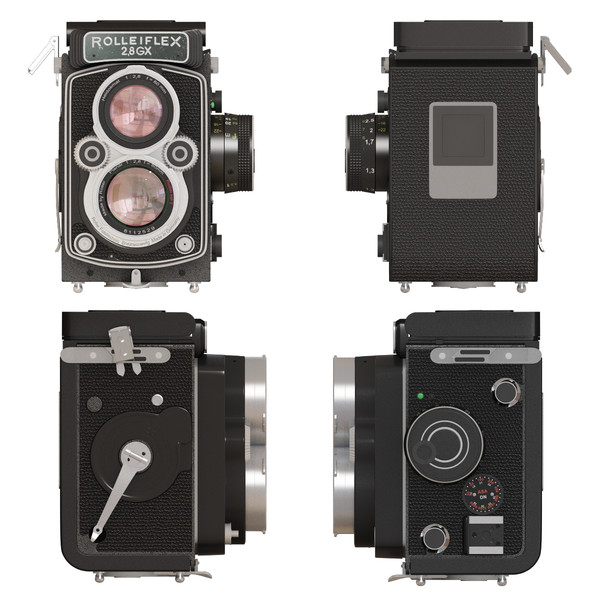 rolleiflex camera obj - Rolleiflex Camera... by Stubborn3D