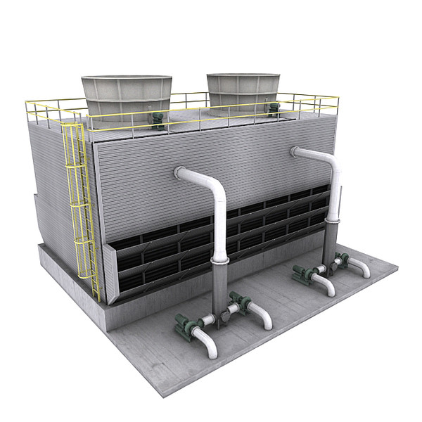 water cooling tower 3d max - Cooling Tower 3... by RyanN