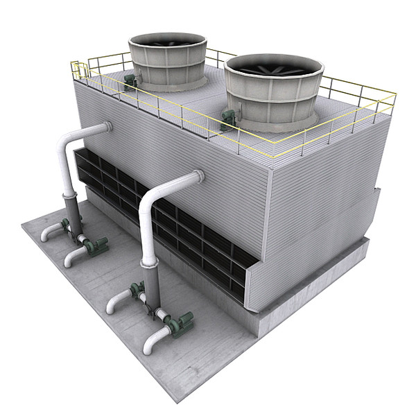 water cooling tower 3d max - Cooling Tower 3... by RyanN