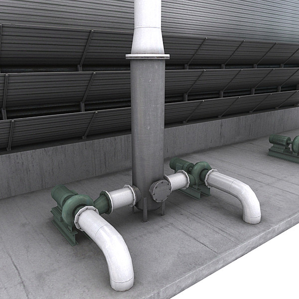 water cooling tower 3d max - Cooling Tower 3... by RyanN