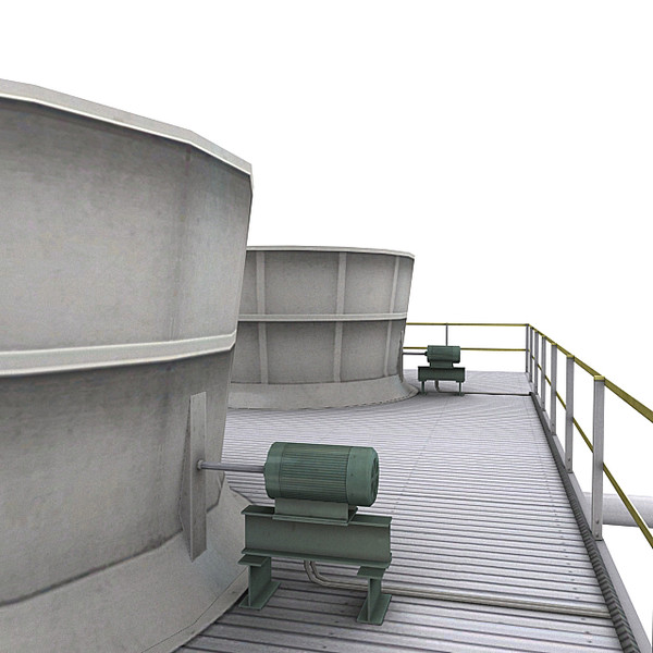 water cooling tower 3d max - Cooling Tower 3... by RyanN