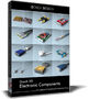 3d electronic chips boards model