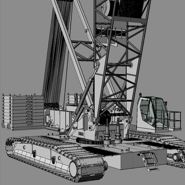 manitowoc 16000 crawler crane 3d model - Crawler Crane Manitowoc 16000... by ArqArt3D