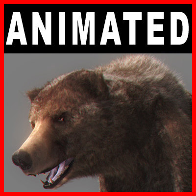 3ds bear - Animated Grizzly Bear... by NONECG