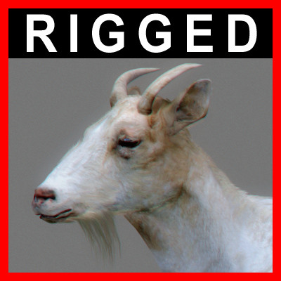 3ds max goat polys - Rigged Goat... by NONECG