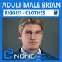 realistic male character rigged 3d model