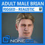 realistic male character rigged max