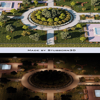 3d model smal park high-poly day - Smal Park High poly Day by Stubborn3D