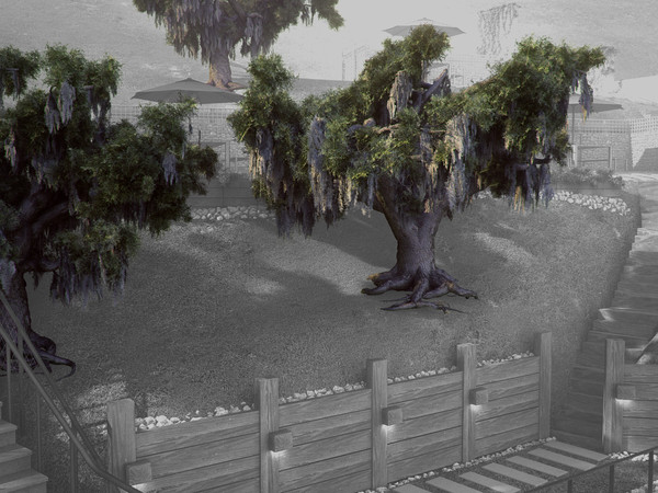 max oak moss tree - Oak with Moss HiPoly tree by RTEwork