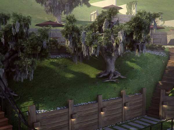 max oak moss tree - Oak with Moss HiPoly tree by RTEwork