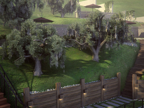 3ds max oak moss tree - Oak with Moss LowPoly tree by RTEwork