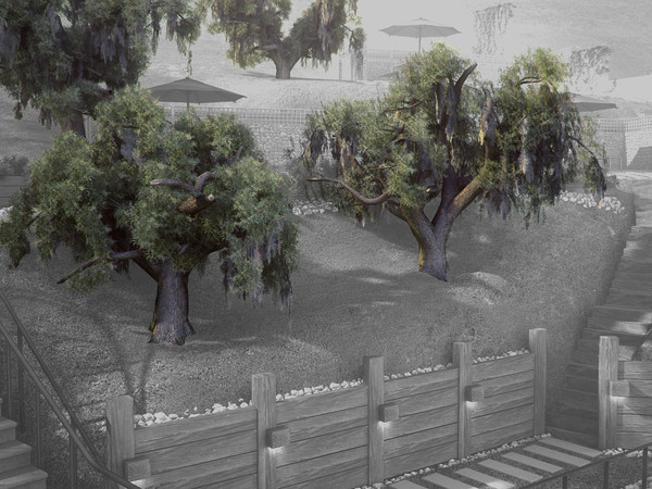 3ds max oak moss tree - Oak with Moss LowPoly tree by RTEwork