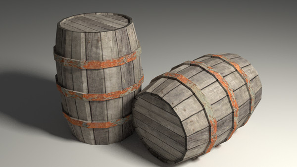barrel 3d model - Low Poly Barrel by 2tonne3d