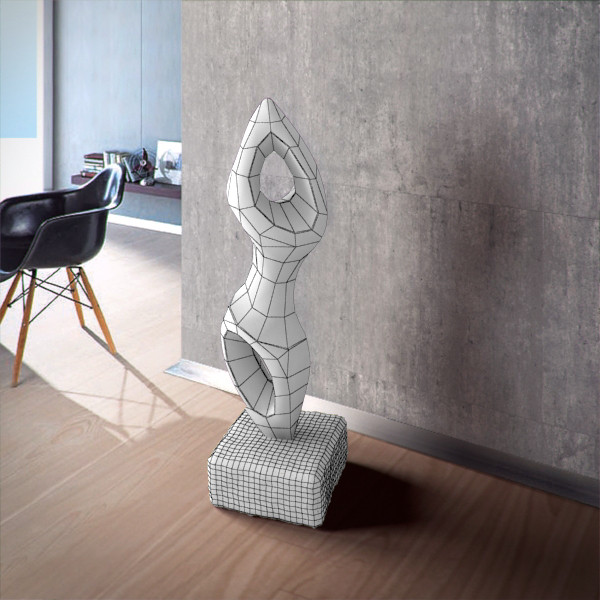 3d decorative statue model - Decorative statue by RTEwork