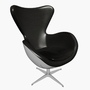 3d jacobsen egg chair model