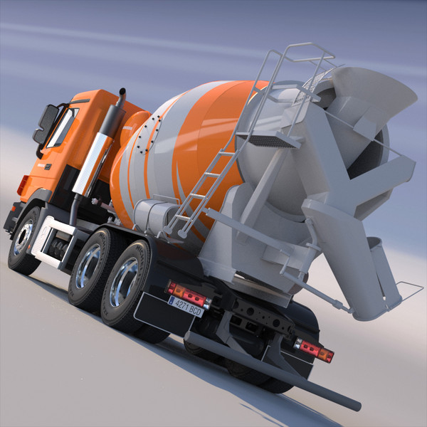 mercedes actros cement mixer 3d 3ds - New Mercedes Actros Mixer by ArqArt3D