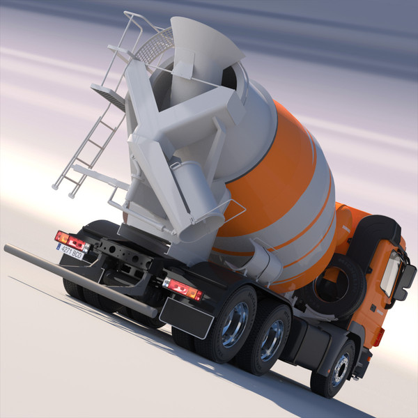 mercedes actros cement mixer 3d 3ds - New Mercedes Actros Mixer by ArqArt3D