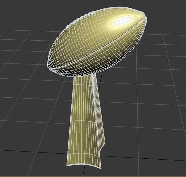 trophy final 3d 3ds - Vince Lombardi Trophy... by Panait George Dorin