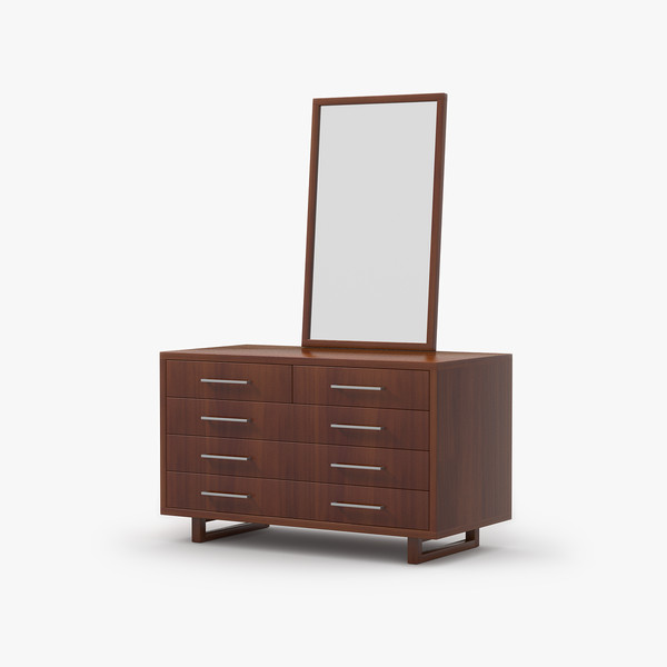 wood dresser 3d model - Wood Dresser by razorwave