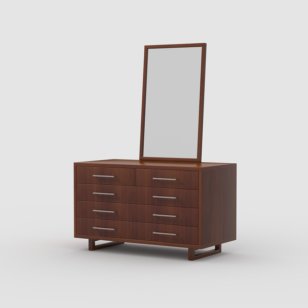 wood dresser 3d model - Wood Dresser by razorwave