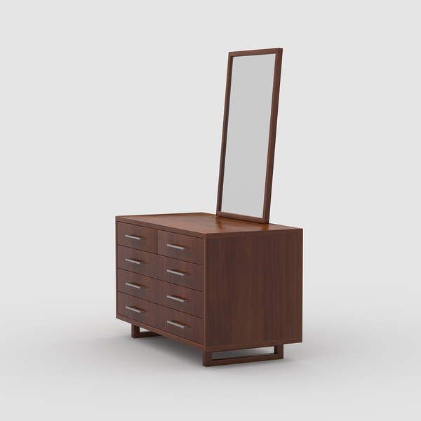 wood dresser 3d model - Wood Dresser by razorwave
