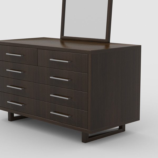 wood dresser 3d model - Wood Dresser by razorwave