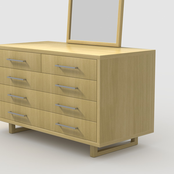wood dresser 3d model - Wood Dresser by razorwave