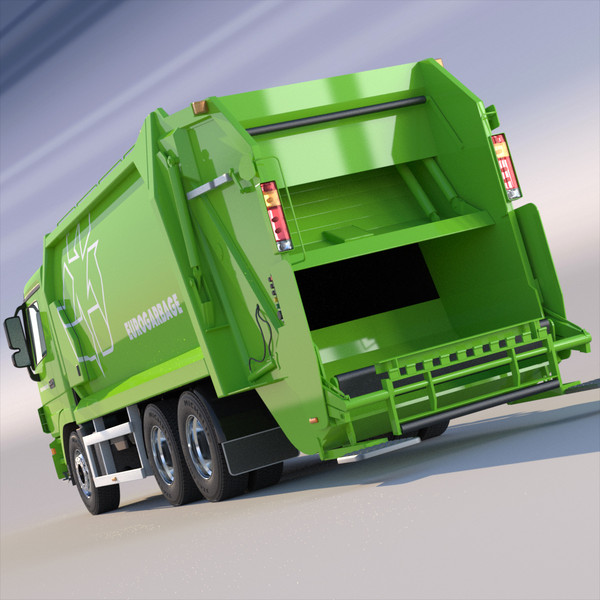 new mercedes actros garbage truck 3d model - New Mercedes Actros Garbage Truck by ArqArt3D