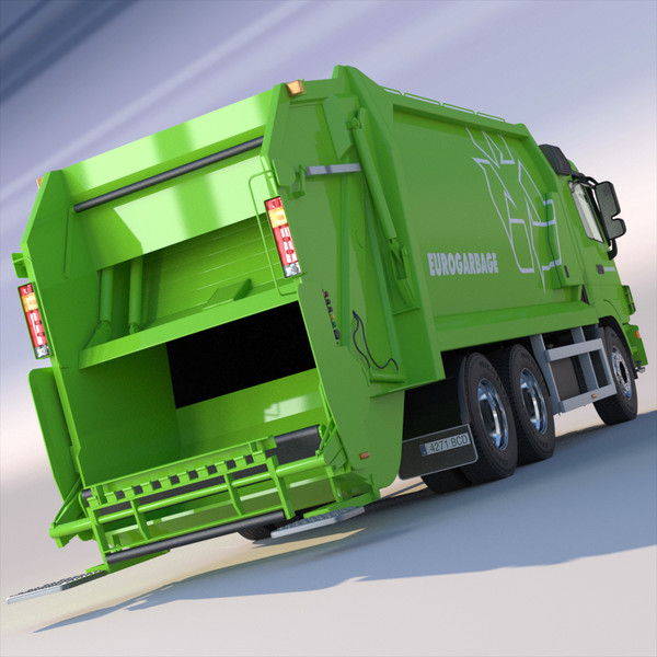 new mercedes actros garbage truck 3d model - New Mercedes Actros Garbage Truck by ArqArt3D