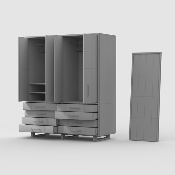 maya wood closet - Wood Closet by razorwave