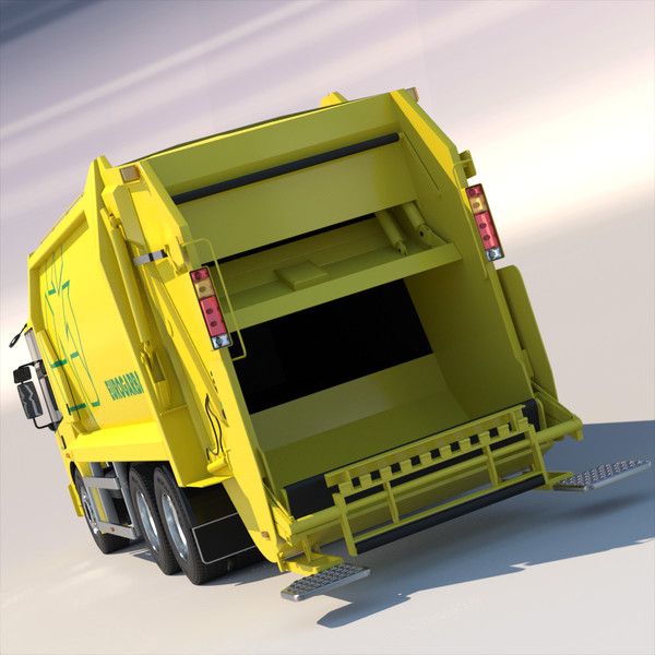 3d model mercedes econic garbage truck - Mercedes Econic Garbage Truck by ArqArt3D