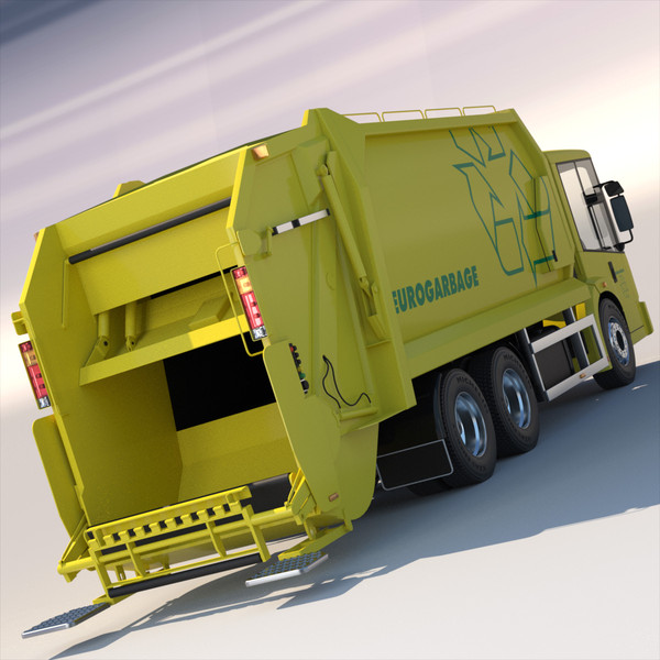 3d model mercedes econic garbage truck - Mercedes Econic Garbage Truck by ArqArt3D