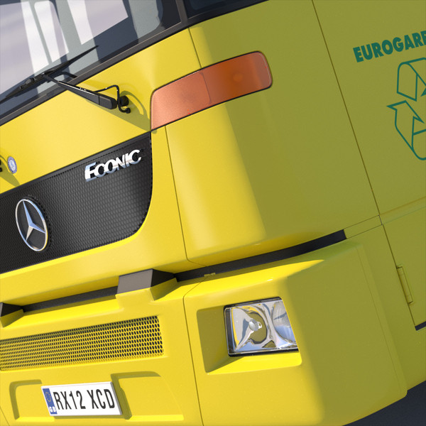 3d model mercedes econic garbage truck - Mercedes Econic Garbage Truck by ArqArt3D
