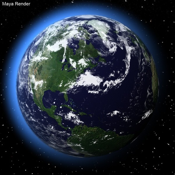 earth clouds 3d model - Earth by 3DUniverse Pro