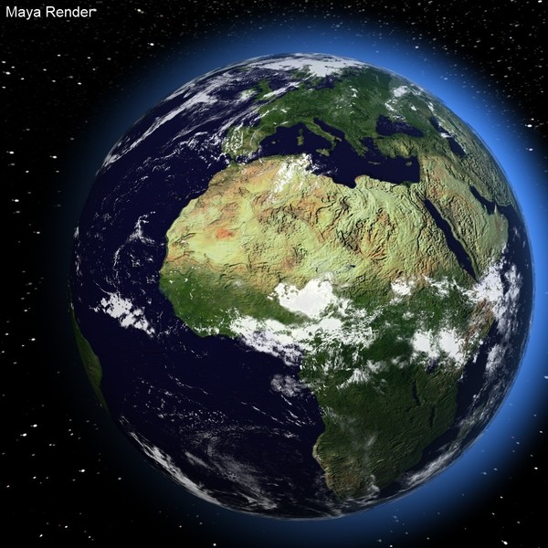 earth clouds 3d model - Earth by 3DUniverse Pro
