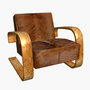 3d armchair 400 cowhide