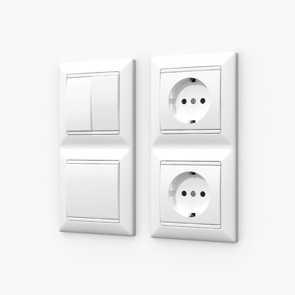 3d wall switches sockets - Wall Switches and Sockets by razorwave