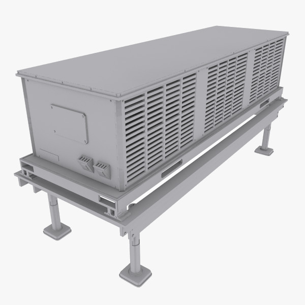 3d model hvac rooftop cooling unit - HVAC Rooftop Cooling Unit 2 by Redafvir