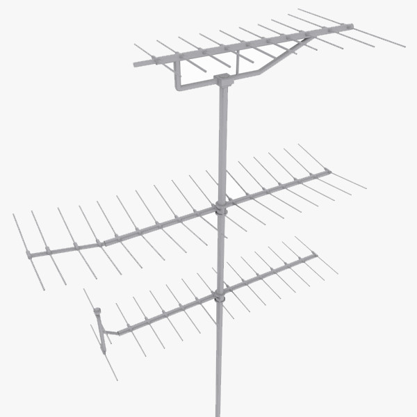 3d tv aerial model - Wall Fixed TV Aerial / Antenna by Redafvir