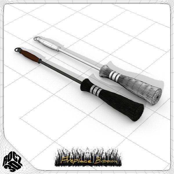 fireplace broom 3d model - Rocz3D Fireplace Broom by Rocz3D
