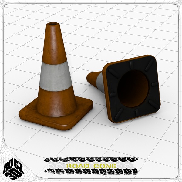 3d model road cone - Rocz3D Road Cone... by Rocz3D